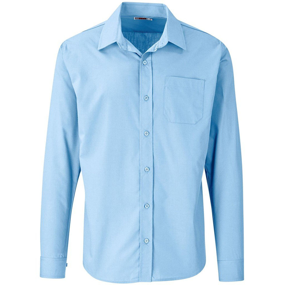 Mens Long Sleeve Light Blue Shirt