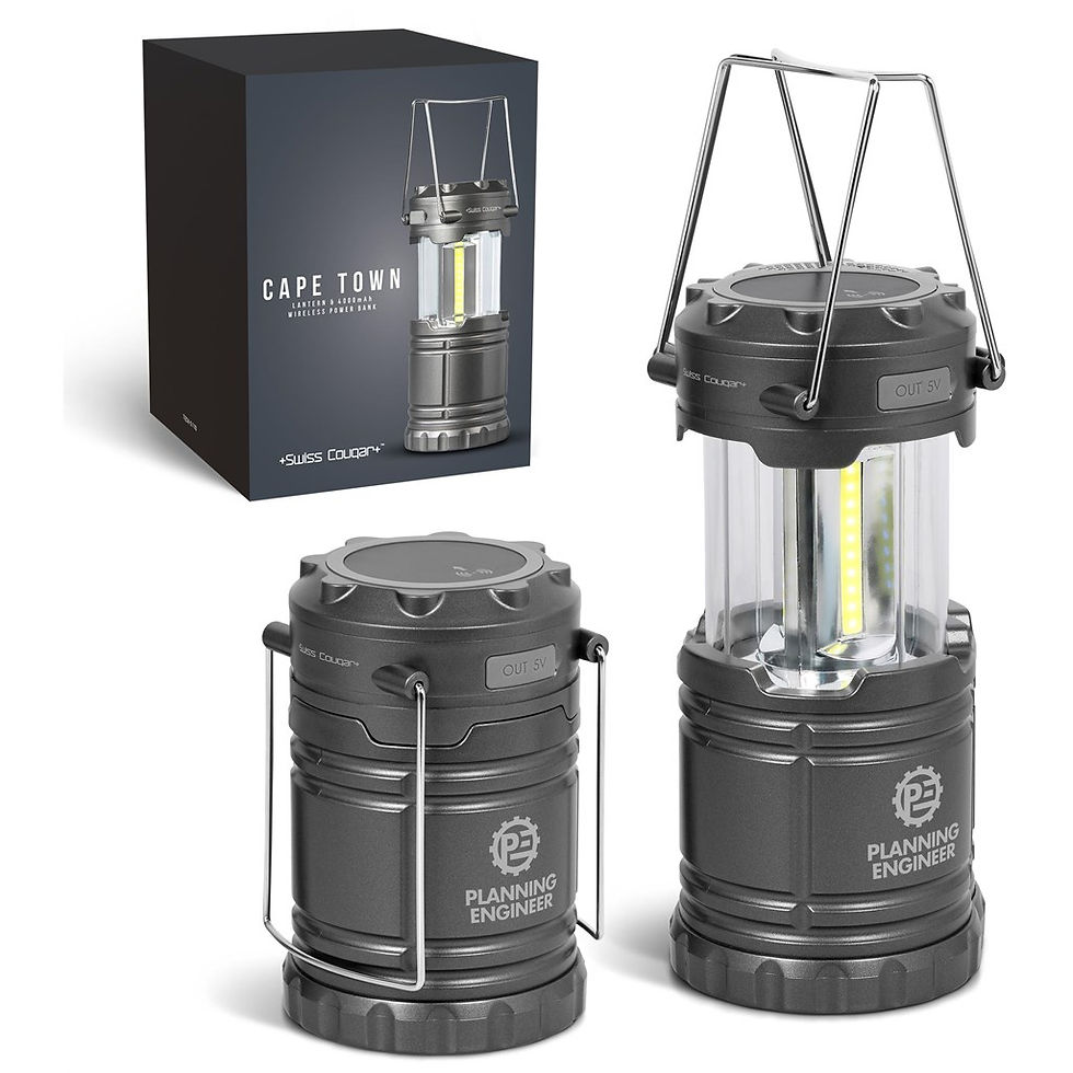 Swiss Cougar Cape Town Lantern & Wireless Charging Power Bank - 4,000mAh Plain