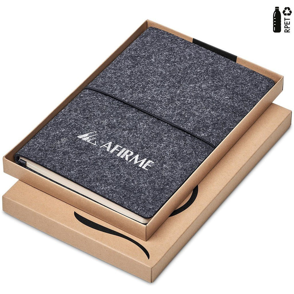 Recycled PET Felt A5 Soft Cover Notebook Logo