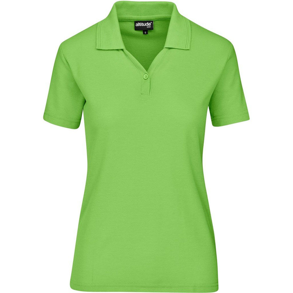 Women's short sleeve lime golf shirt