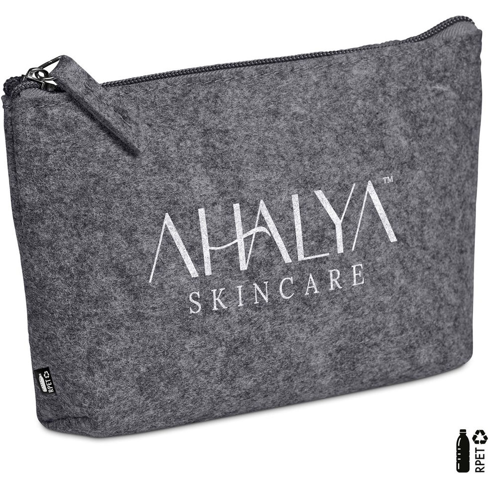 Okiyo Kesho Recycled PET Felt Accessory Bag Branded