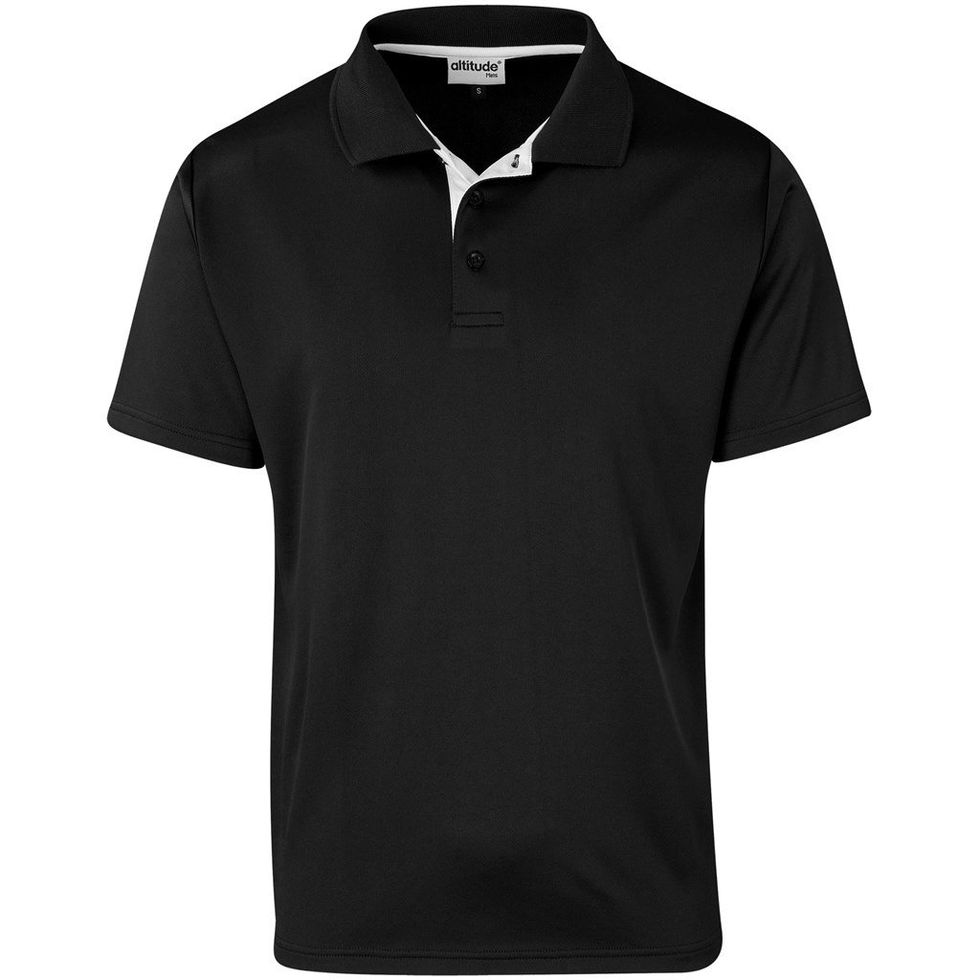 Men short sleeve black golf shirt