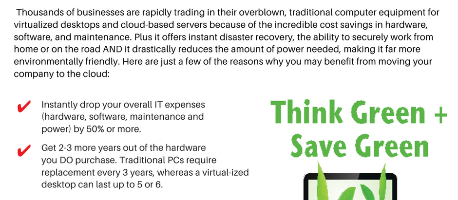 Saving Money and the Environment