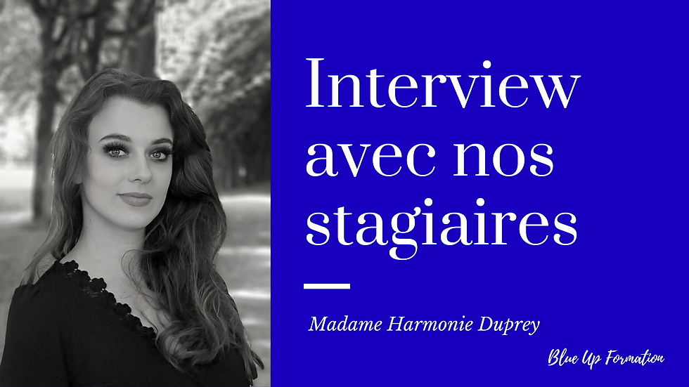 Une stagiaire de blue up formation en desjeps