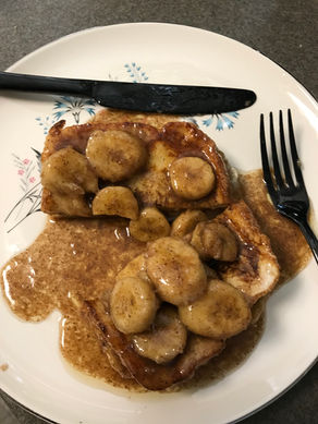 Cannabis French Toast in a Honey Whiskey Banana Syrup