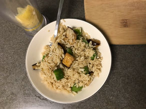 Cannabis Infused Eggplant Rice Okra