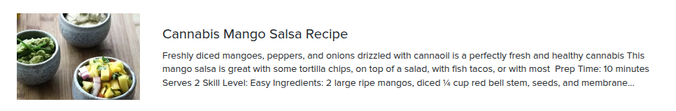 Stoner Strategies Cannabis Mango Salsa Recipe