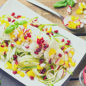 Cannabis Mozzarella Pomegranate Zoodles Recipe
