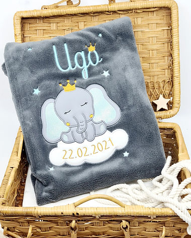 Couverture polaire éléphant