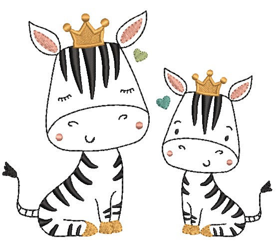 Zèbre couronne frère/soeur
