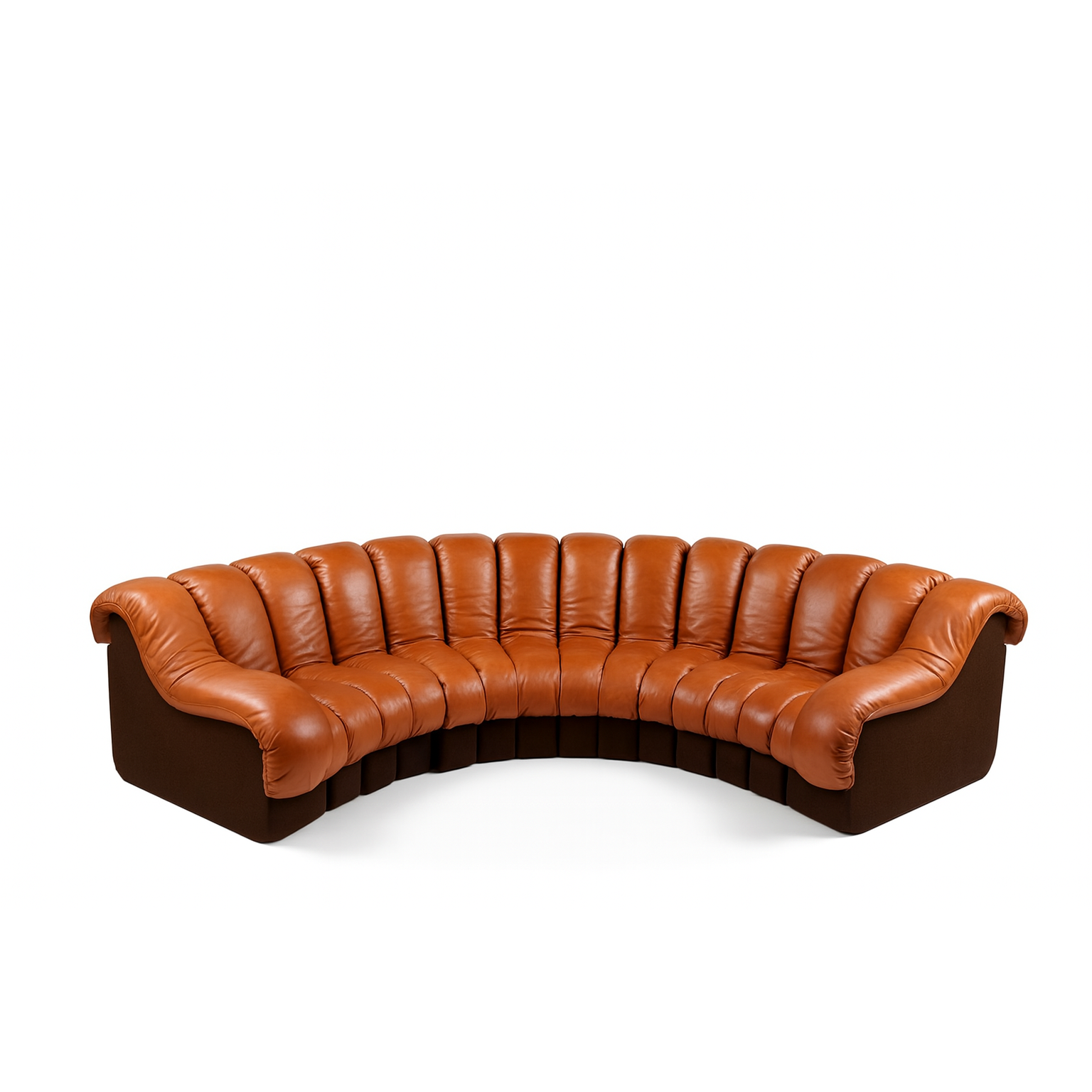 De Sede DS600 Snake Sofa in Cognac Leather
