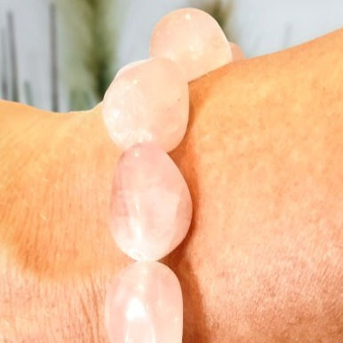 Thumbnail: Rose Quartz Tumbled Stone Bracelet