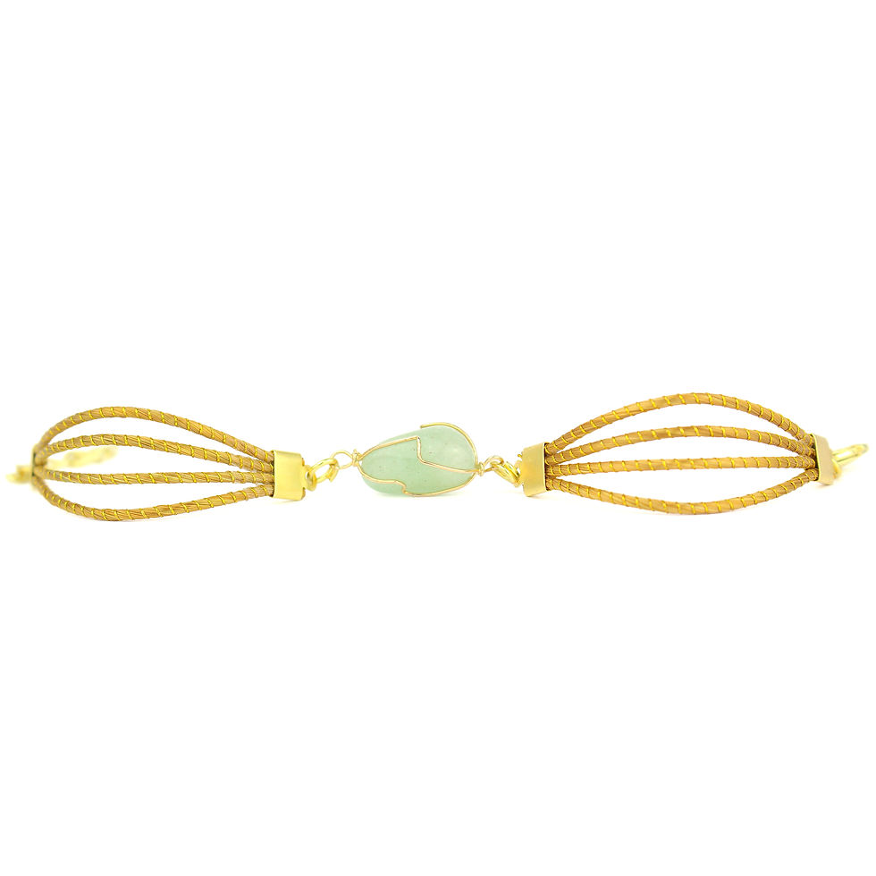 Golden Grass Chic Bracelet Green Quartz