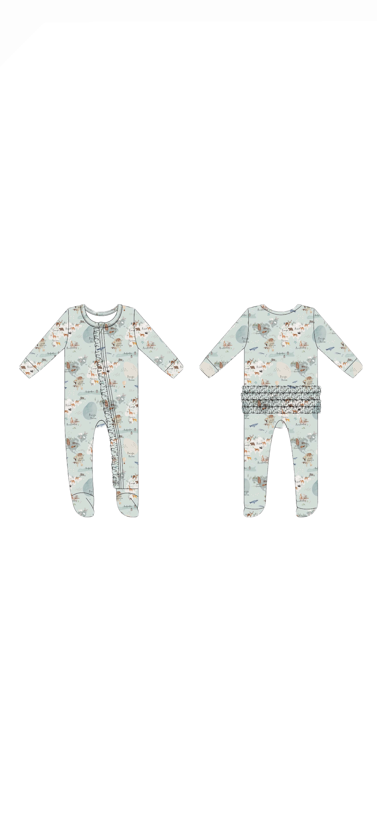 BRAXTON Ruffled Footie