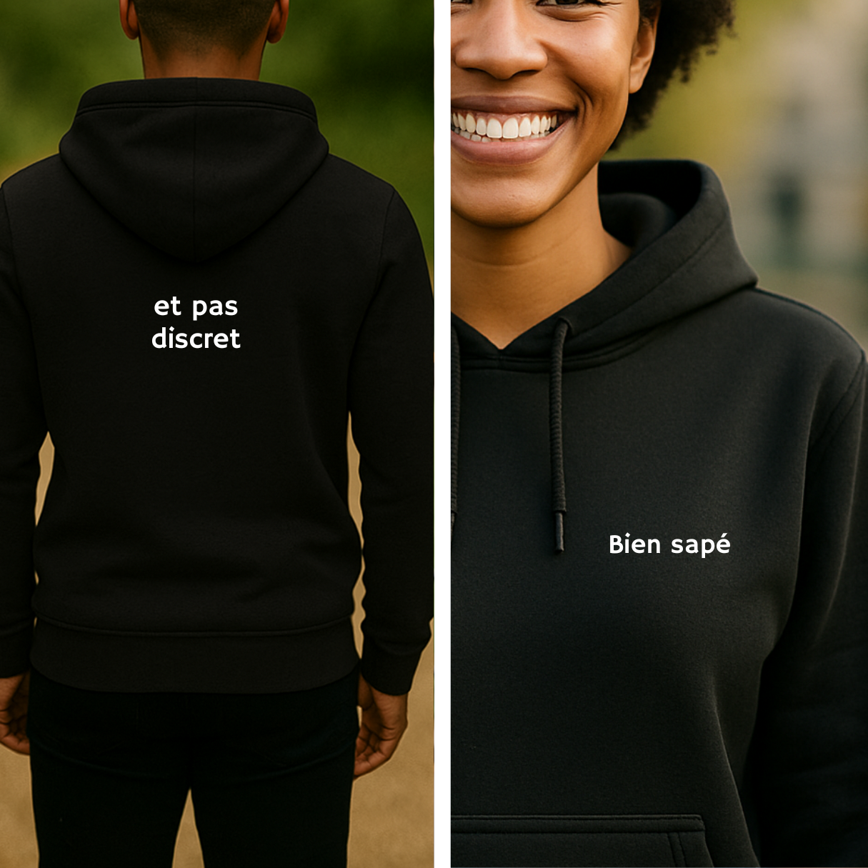 Sweat-shirt flocage coeur et dos adulte