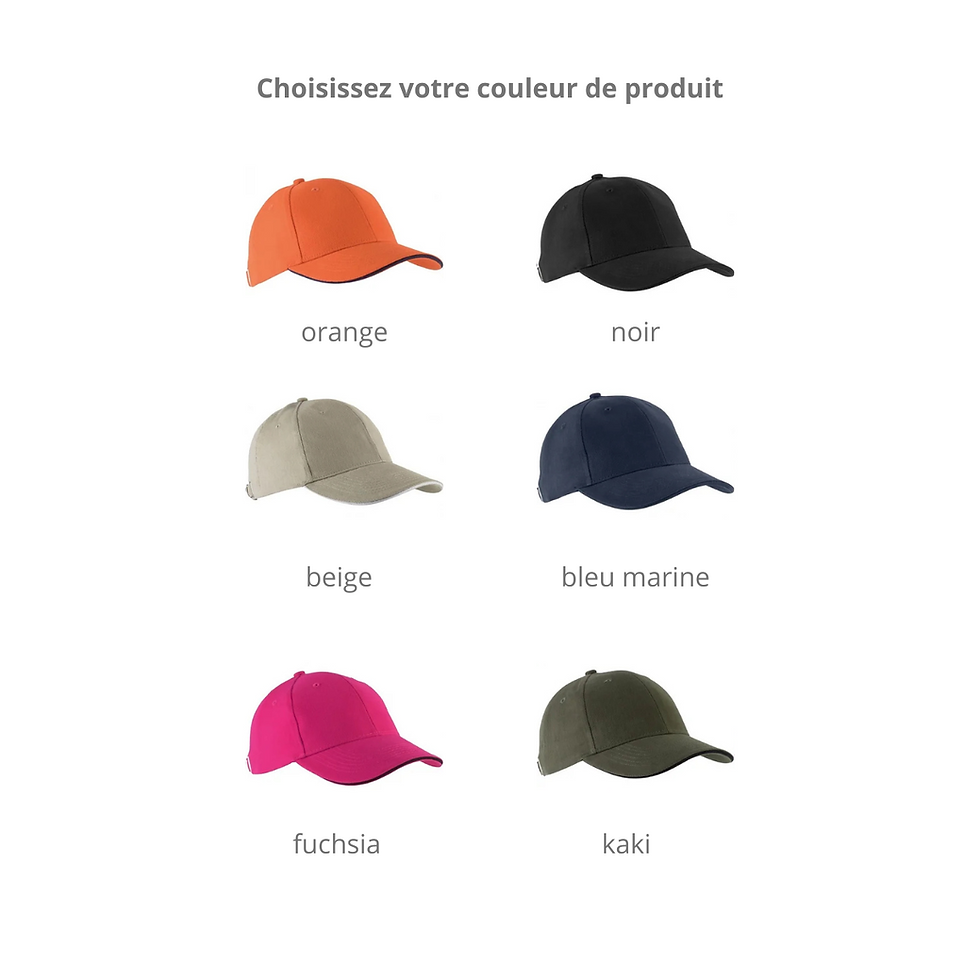 Miniature : Casquette broderie avant lot de 10