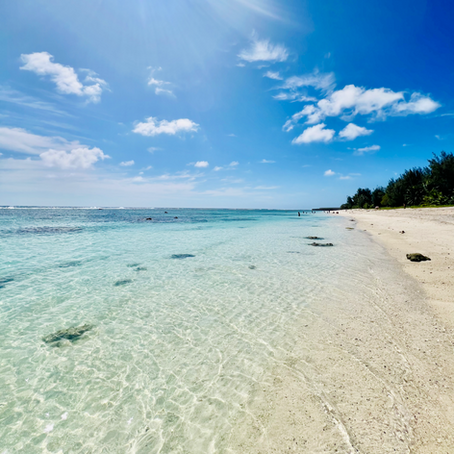 A pristine beach in Rarotonga, Cook Islands.
