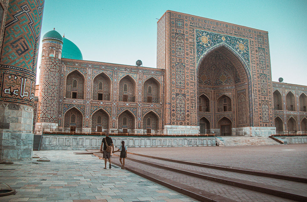 Beautiful, quiet moments in Registan, Samarkand, Uzbekistan.