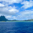 Bora Bora Island with blue water