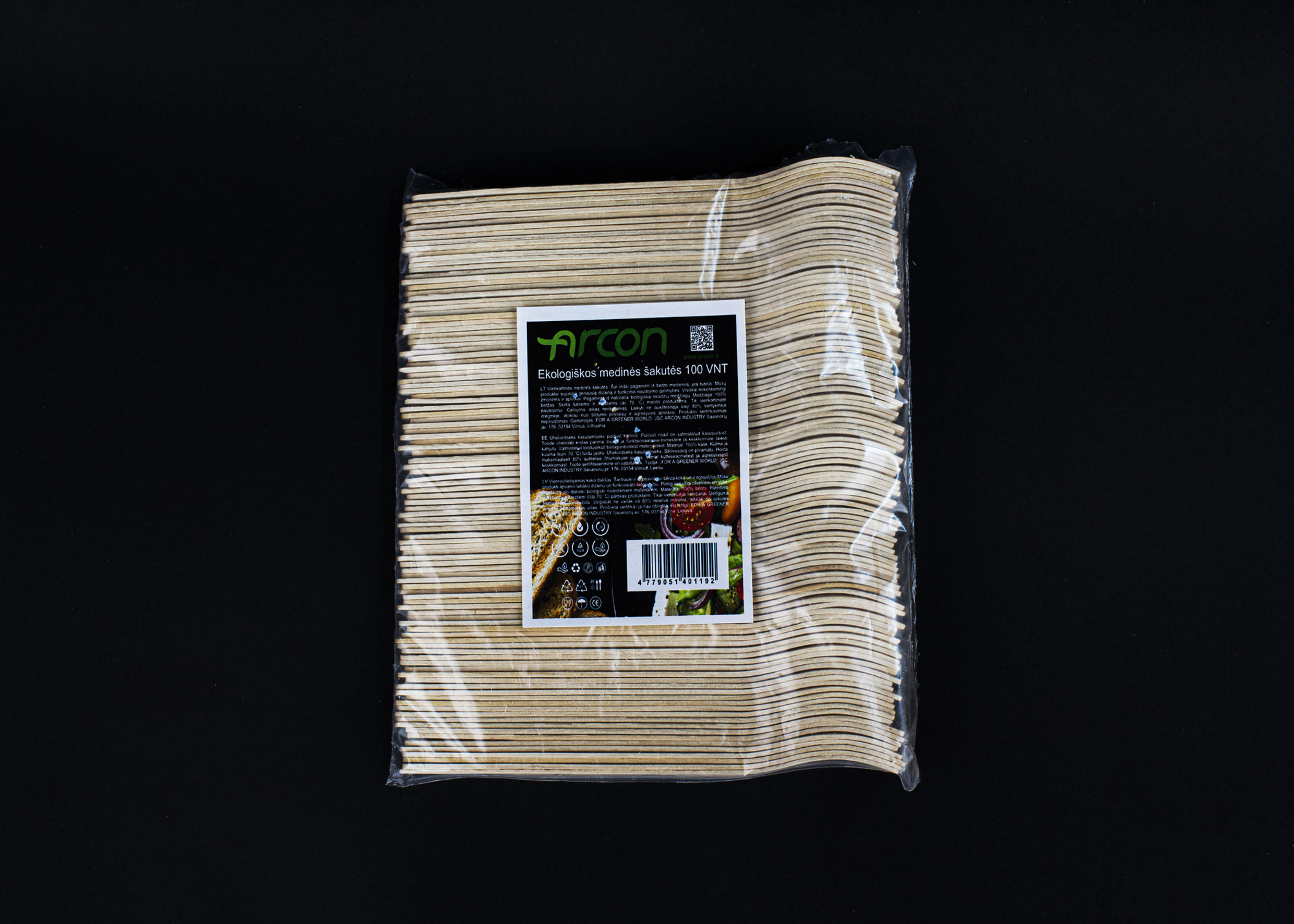 Medinės šakutės 100vnt