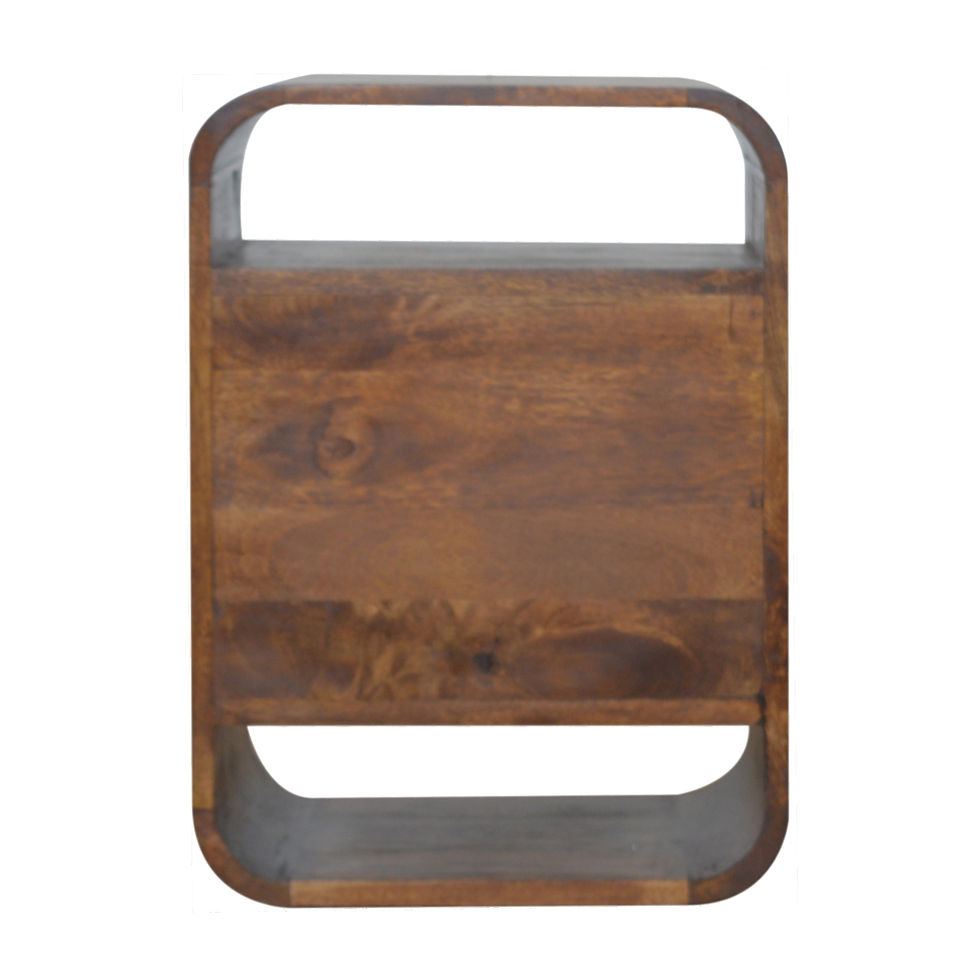Thumbnail: Chestnut Curve 2 Drawer Bedside