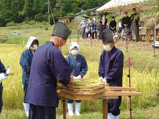 能楽奉納で抜き穂祭