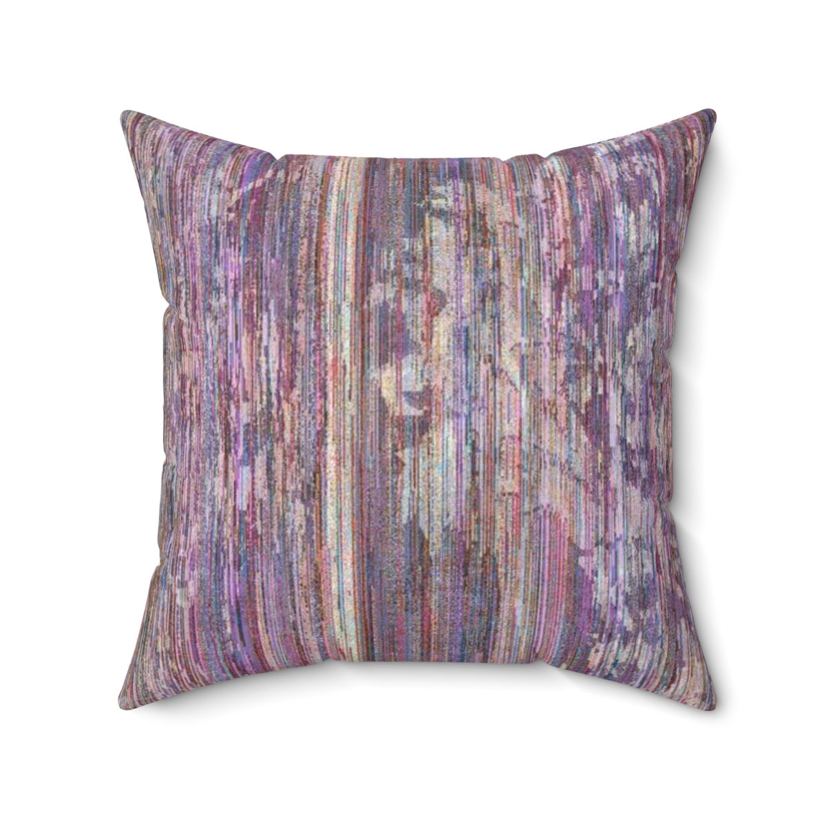 Lilac Ikat Print Velvet Suede Cushion