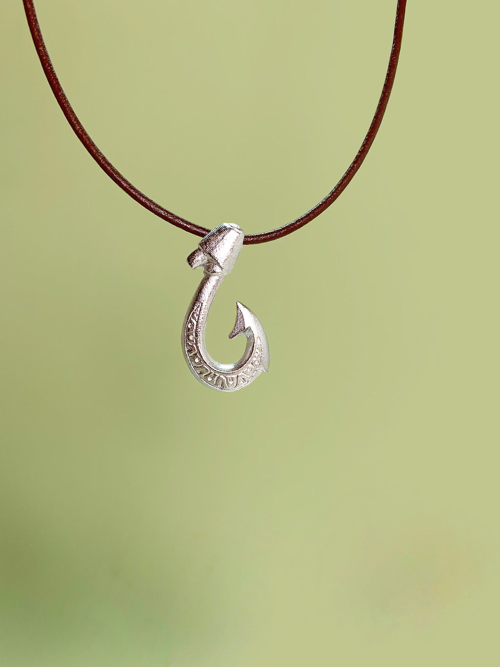 Thumbnail: Hawaiian Fish Hook Silver Pendant