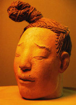 Head sculpture of a warrior No. 2