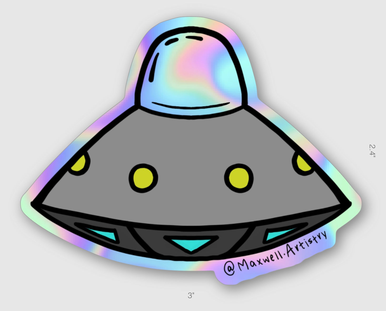 Holo UFO sticker