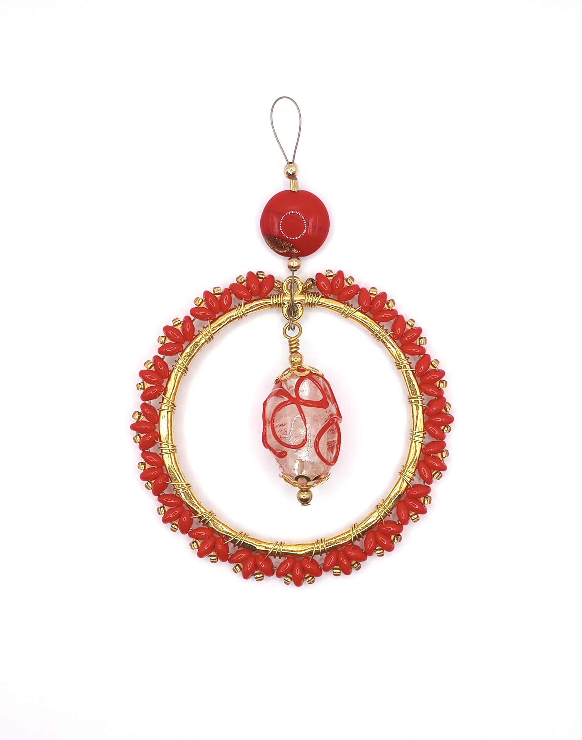Lampwork Hoop Ornament 1