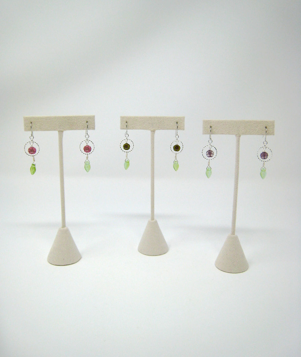 Dainty Floral Earrings - Various Colors