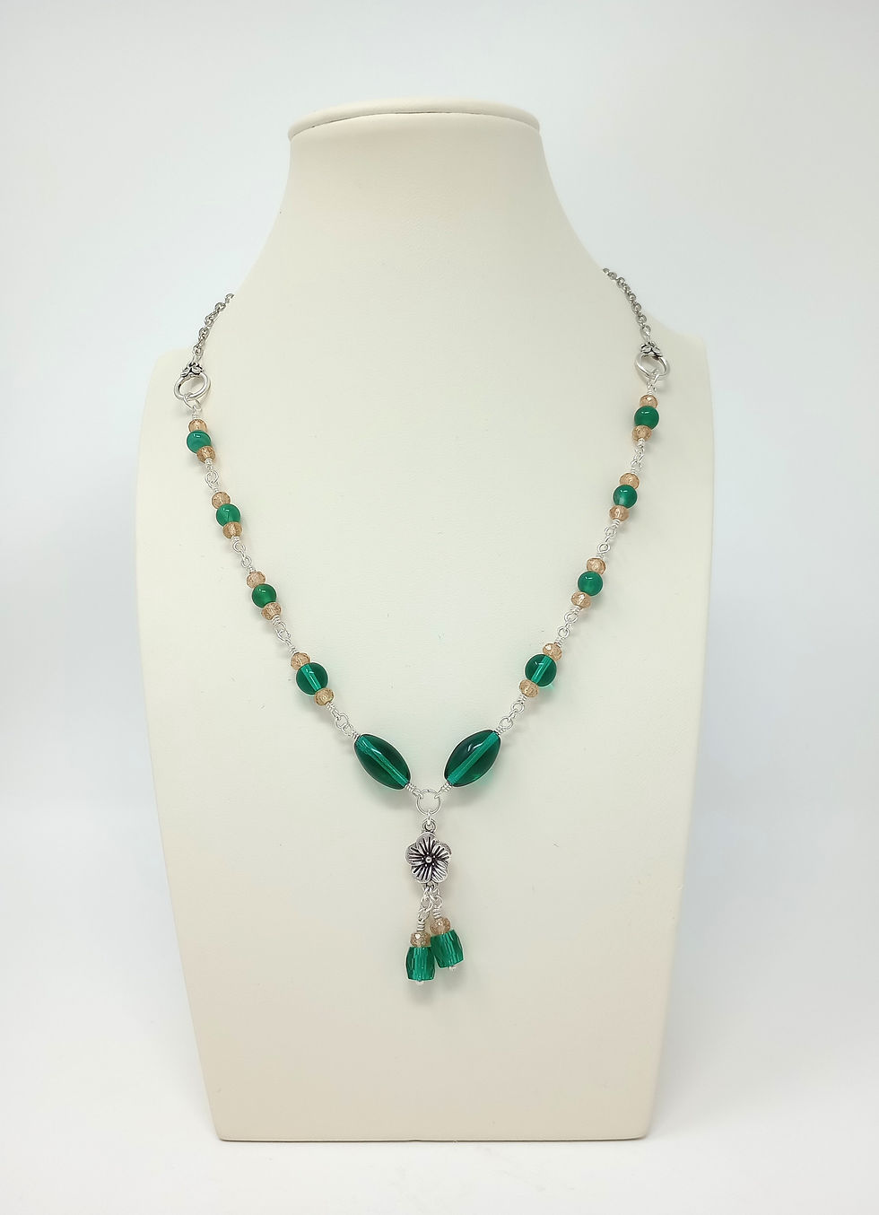 Thumbnail: Lucky Green Floral Jewelry Set