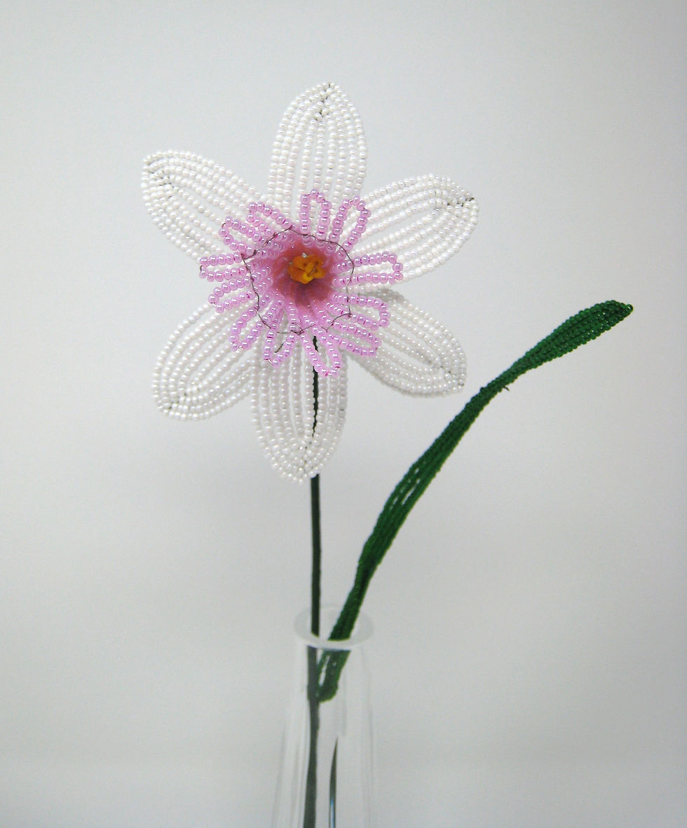 Thumbnail: French Beaded Daffodil - Large