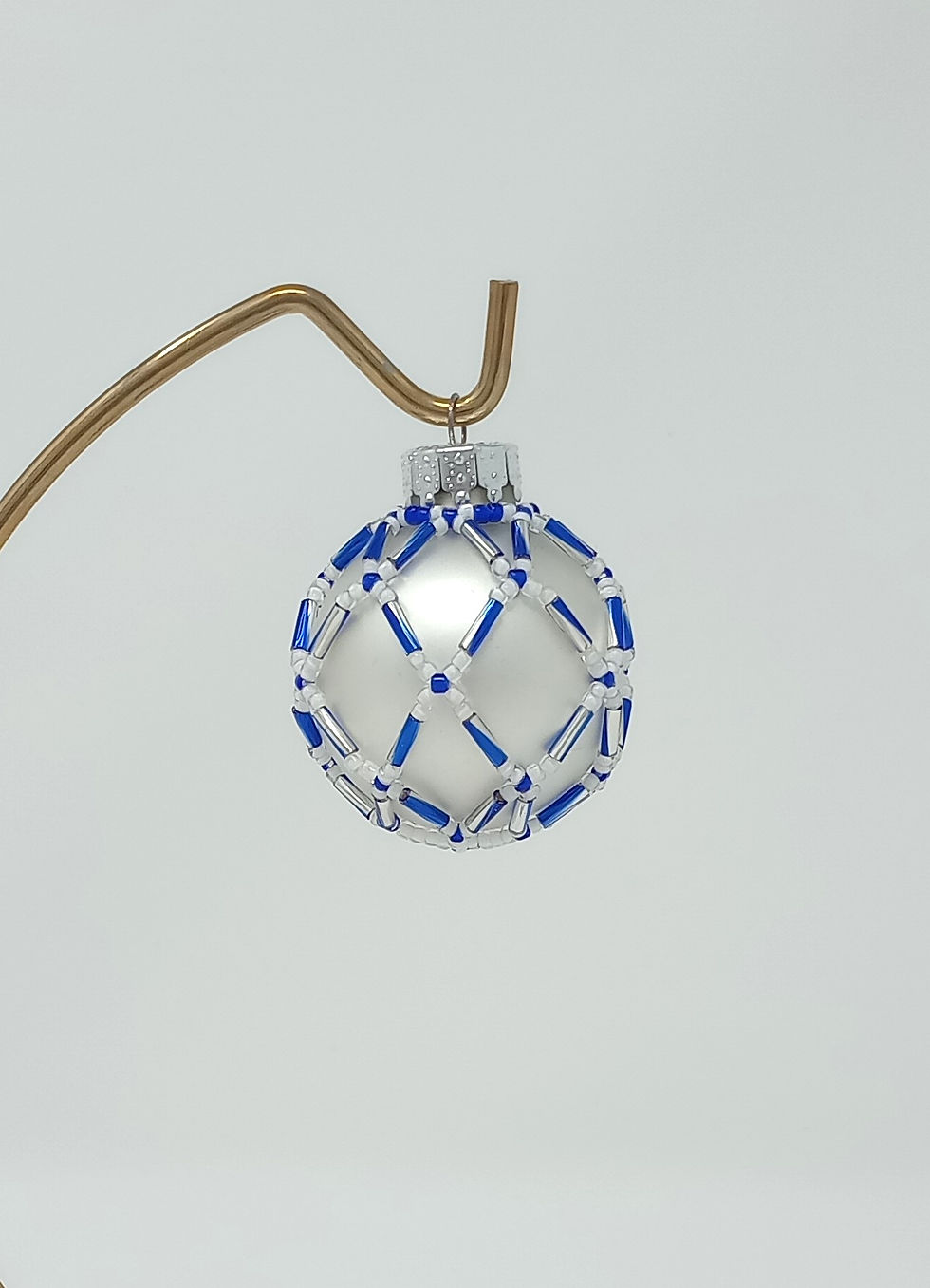 Thumbnail: Small Netted Ornament - Silver (various)