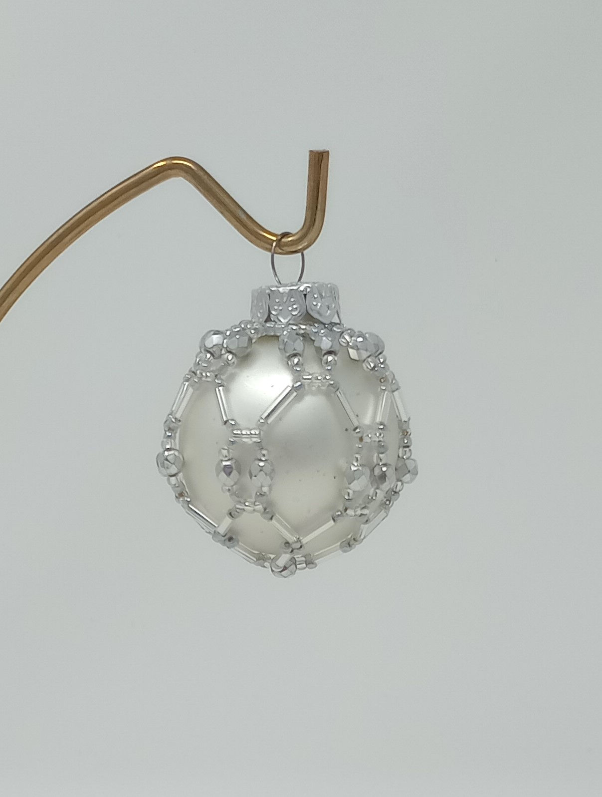 Small Hexagon Netted Ornament - Silver (various)