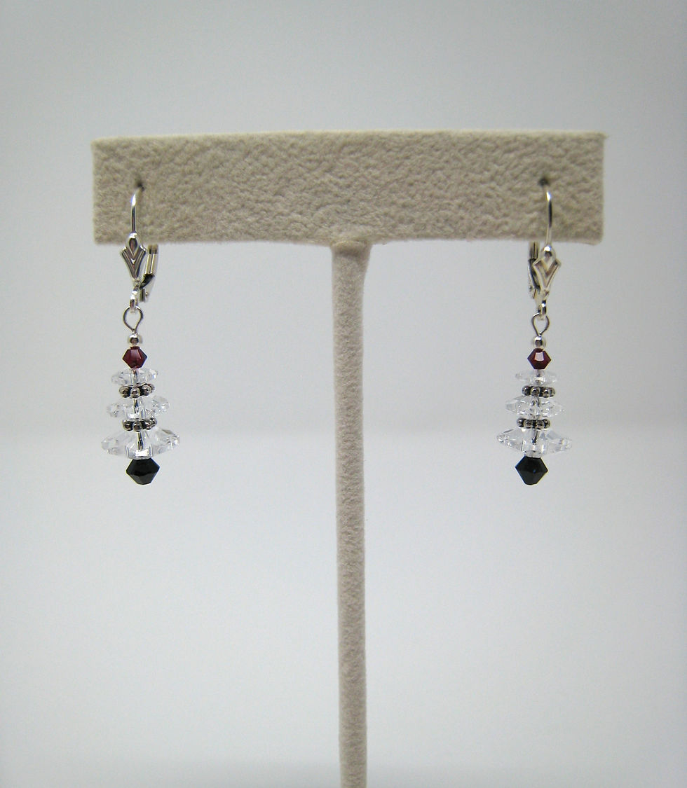 Thumbnail: Clear Crystal Christmas Tree Earrings