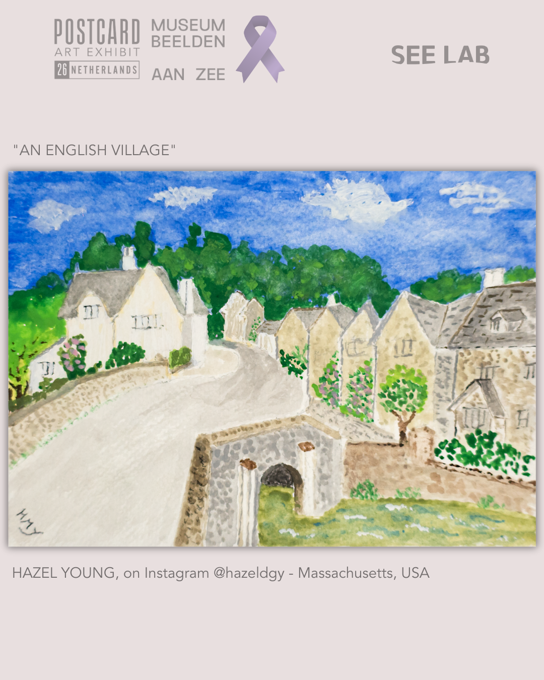 Hazel Young, "An English Village" - Postcard Art