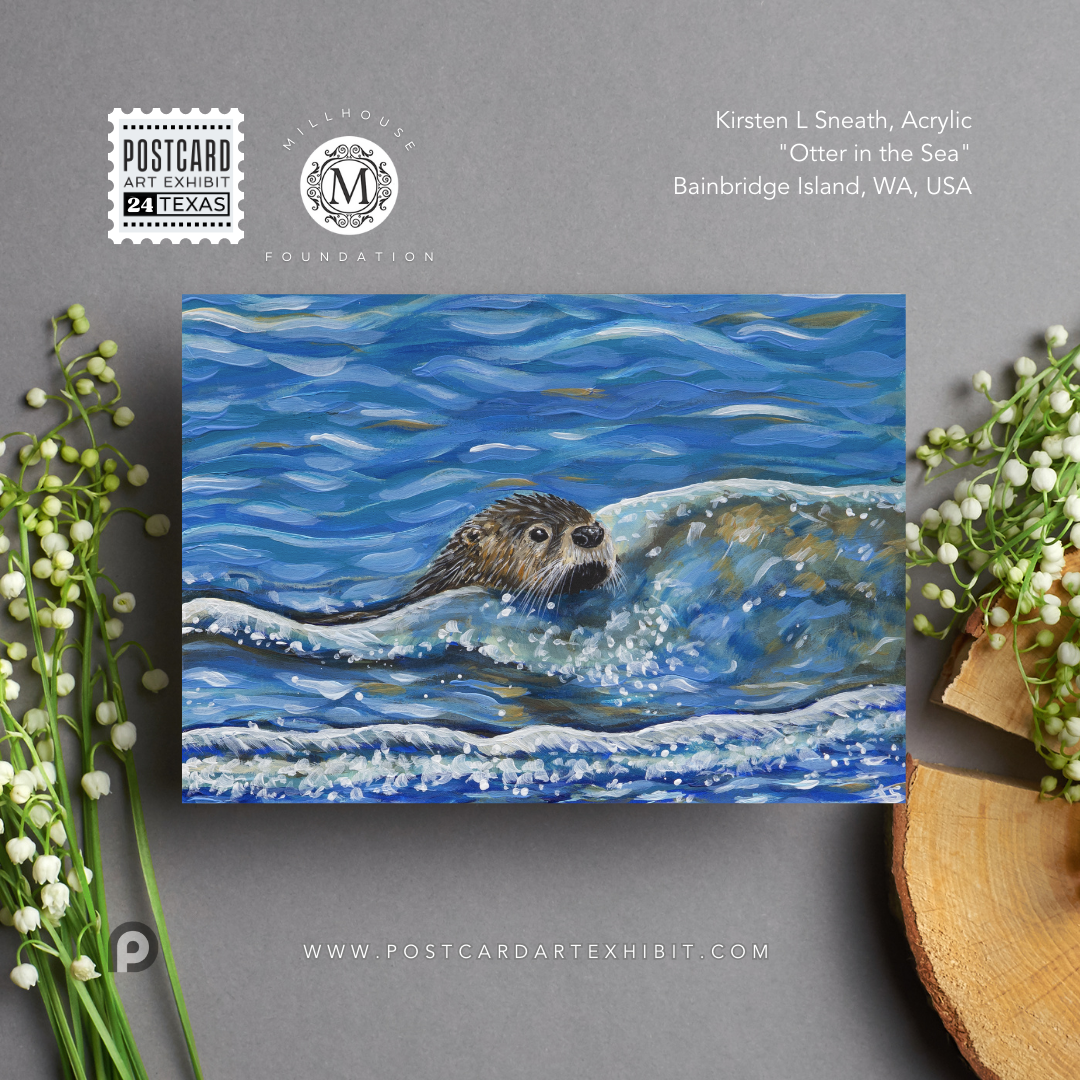 Kirsten L Sneath, Acrylic - "Otter in the Sea" - Bainbridge Island, WA, USA