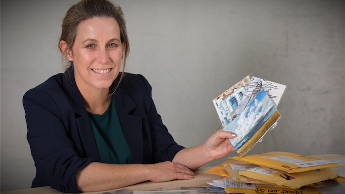 A photograph of the artist Kylie Fogarty, the TAE18 Curator Image Credit: AHC Studios