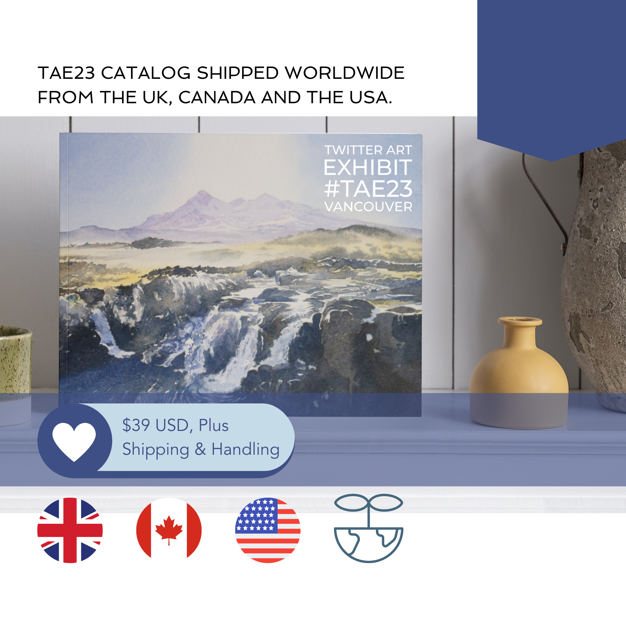 Twitter Art Exhibit 2023 Catalog of original postcard art from the exhibition in Vancouver, BC, Canada