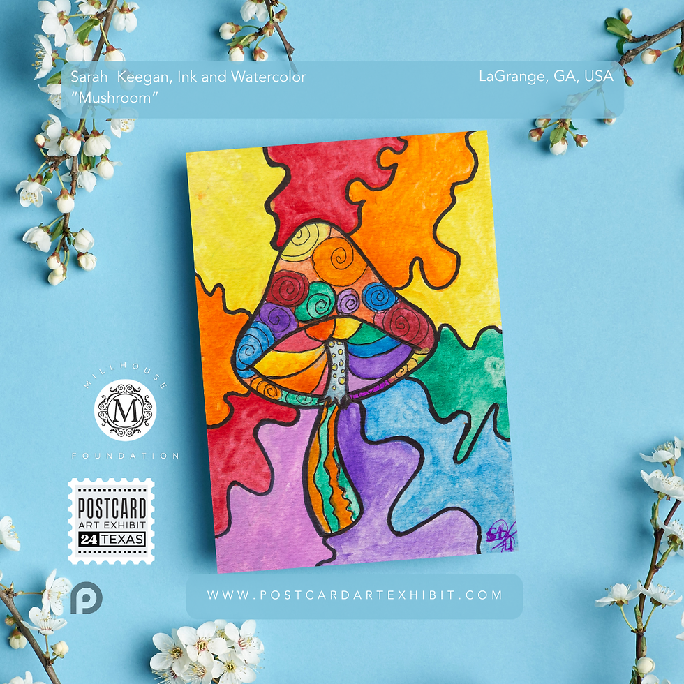 Sarah Keegan, "Mushroom" - Postcard Art