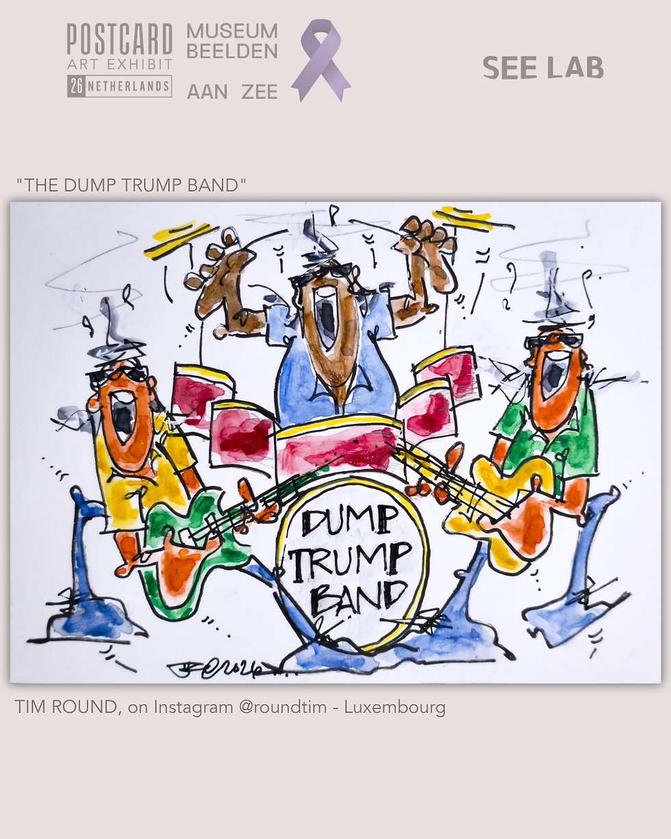 Thumbnail: Tim Round, "The Dump Trump Band" - Postcard Art