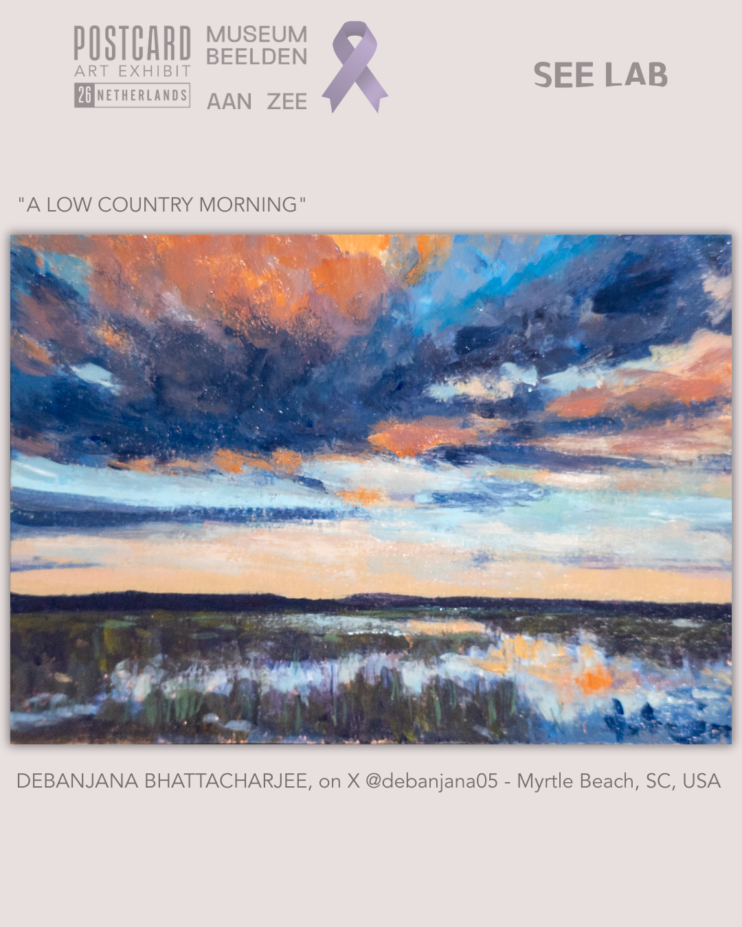 Debanjana Bhattacharjee, "A Low Country Morning" - Postcard Art