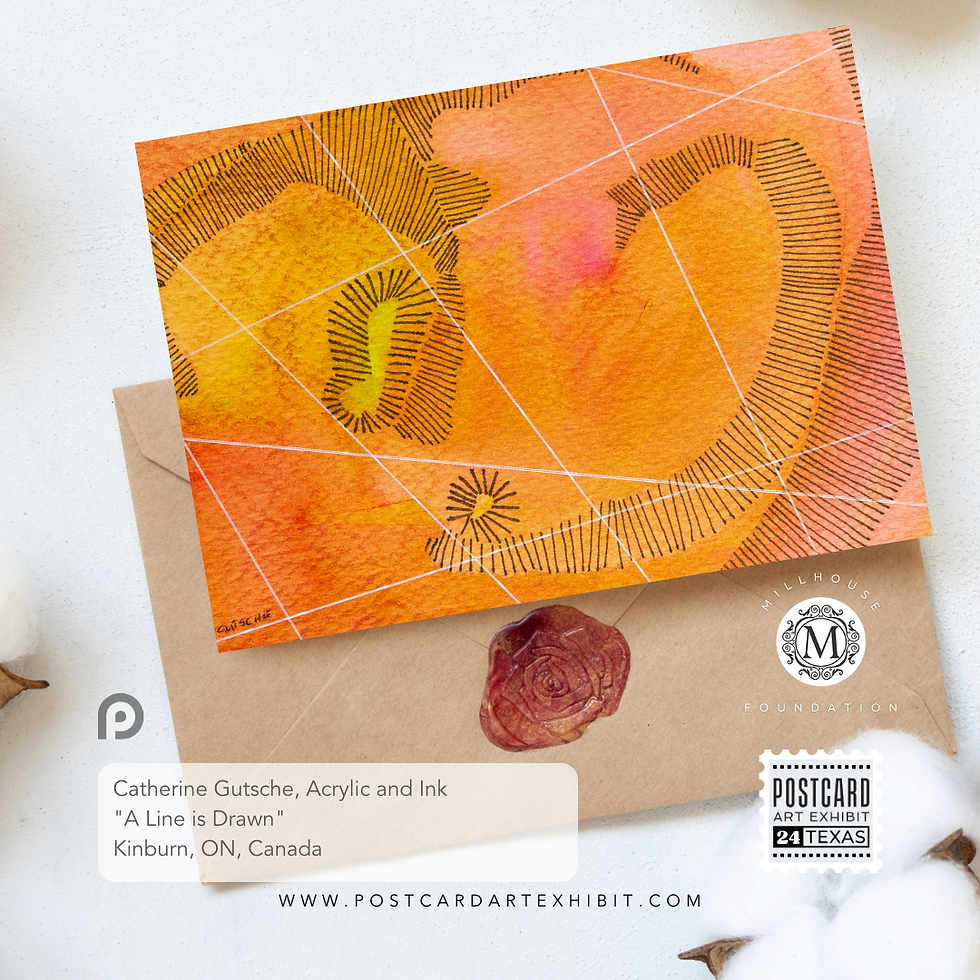 Thumbnail: Catherine Gutsche, "A Line is Drawn" - Postcard Art