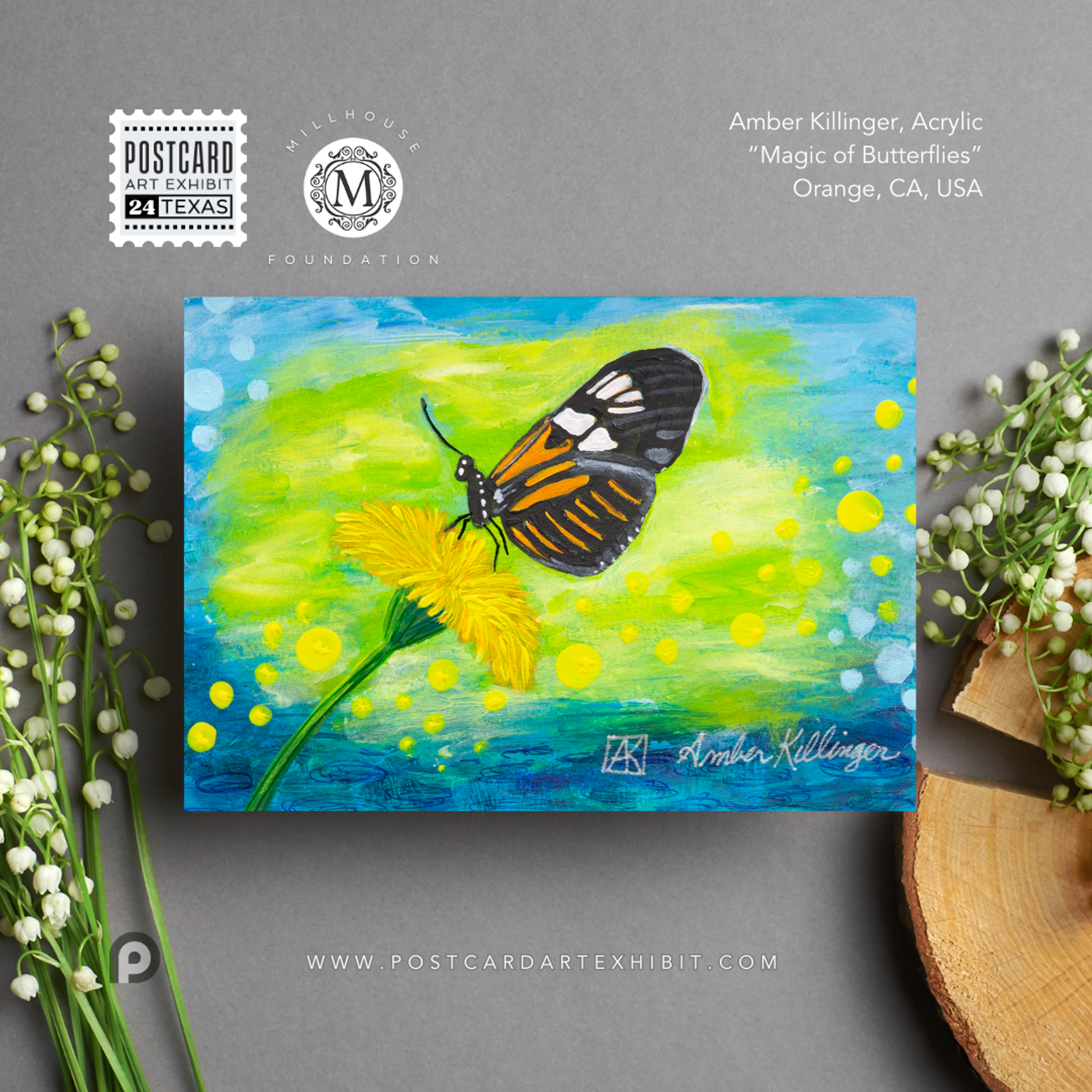 Amber Killinger, "Magic of Butterflies" - Postcard Art