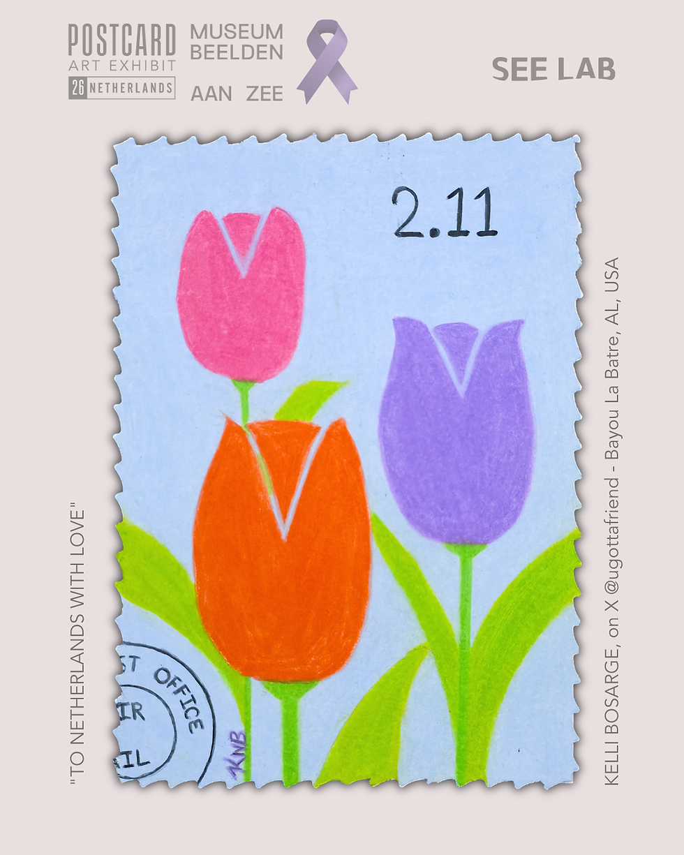 Thumbnail: Kelli Bosarge, "To Netherlands with Love" - Postcard Art
