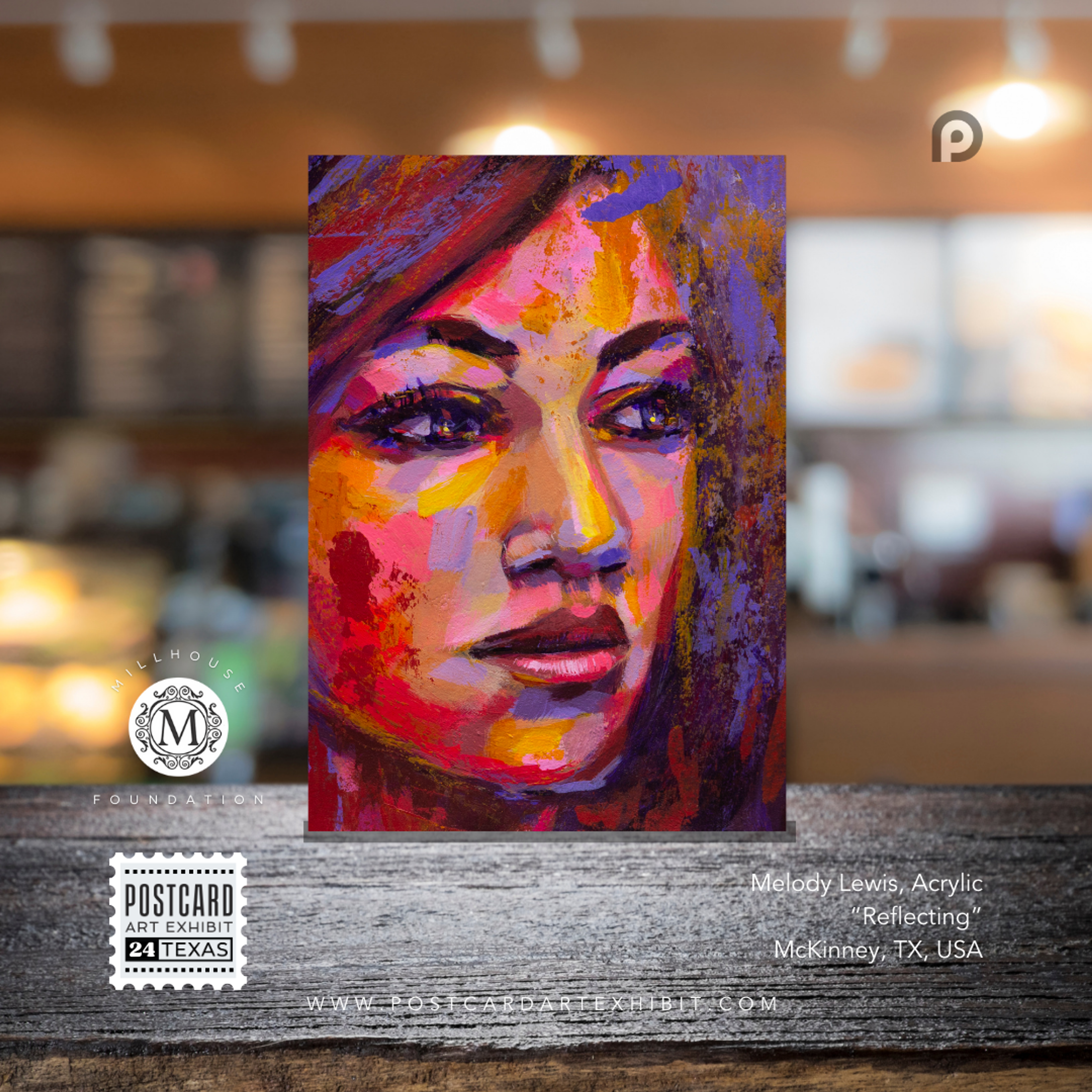 Melody Lewis, "Reflecting" - Postcard Art