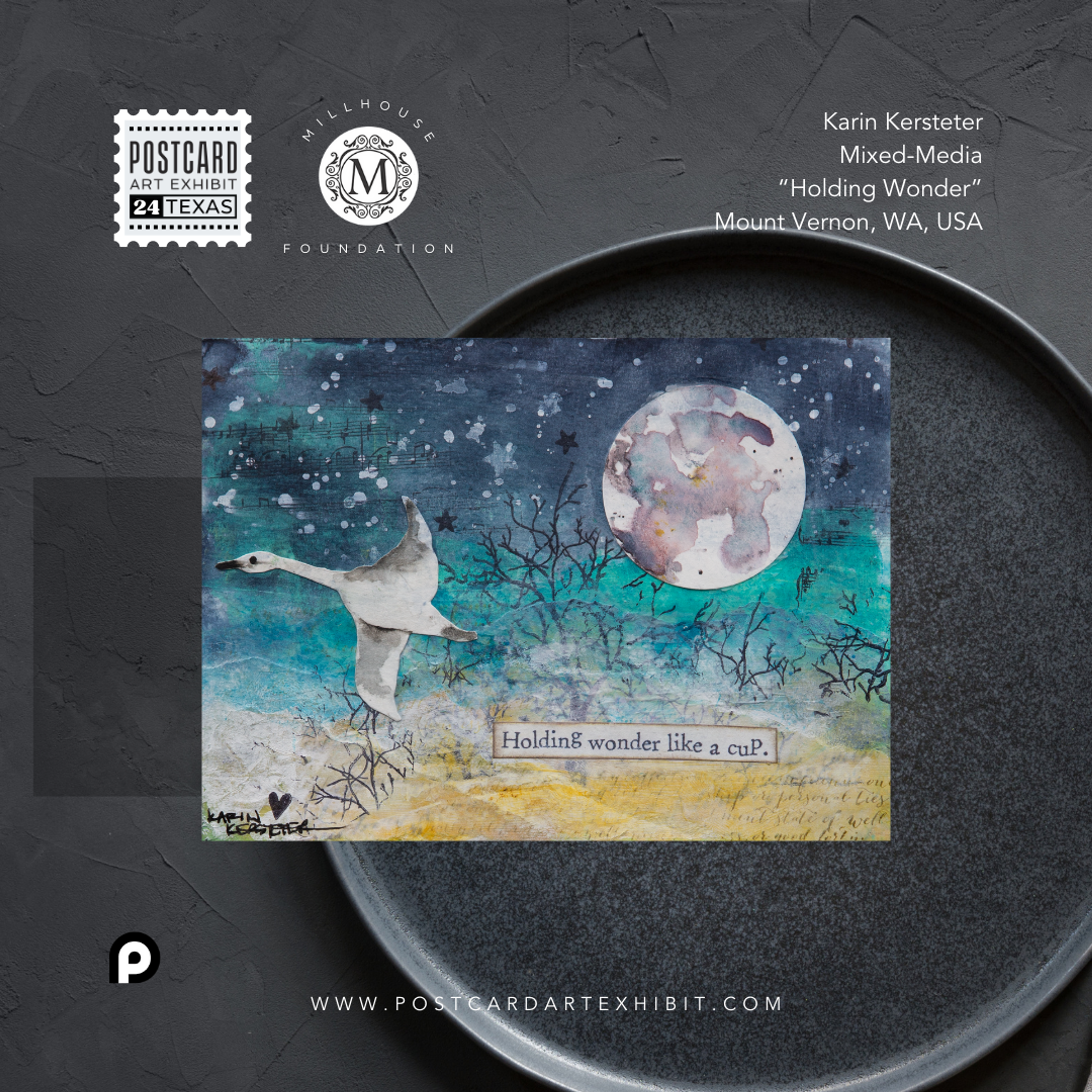 Karin Kersteter, "Holding Wonder" - Postcard Art