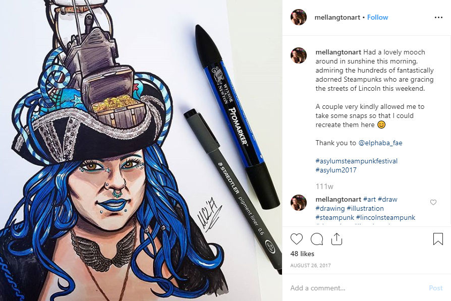 Mel Langton, @mellangtonart - Twitter Art Exhibit